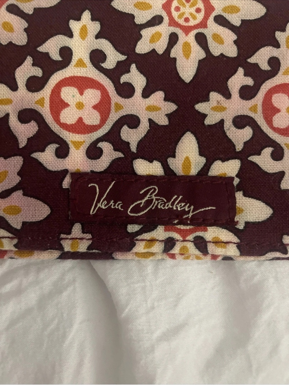 Vera Bradley Medallion Checkbook Cover Retired Pattern Brown - Picture 6 of 6
